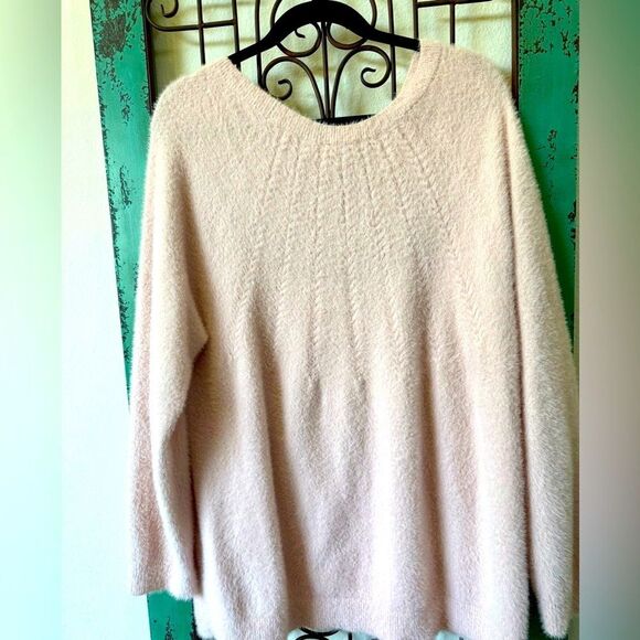 Chico’s Soft Pink Knit Pullover Sweater – Size 3 (XL/16) - Picture 2 of 6